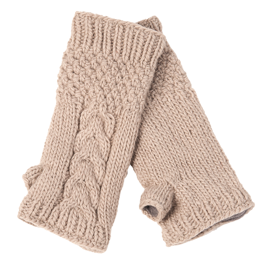 Cable Handwarmers - Sage Moon