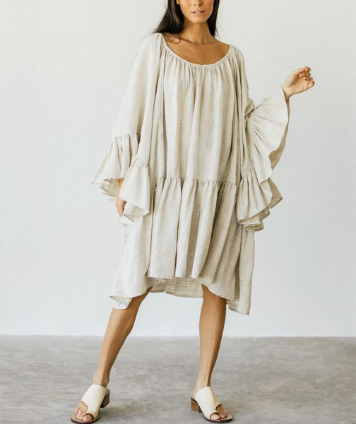 Linen Brida Gown – Sage Moon