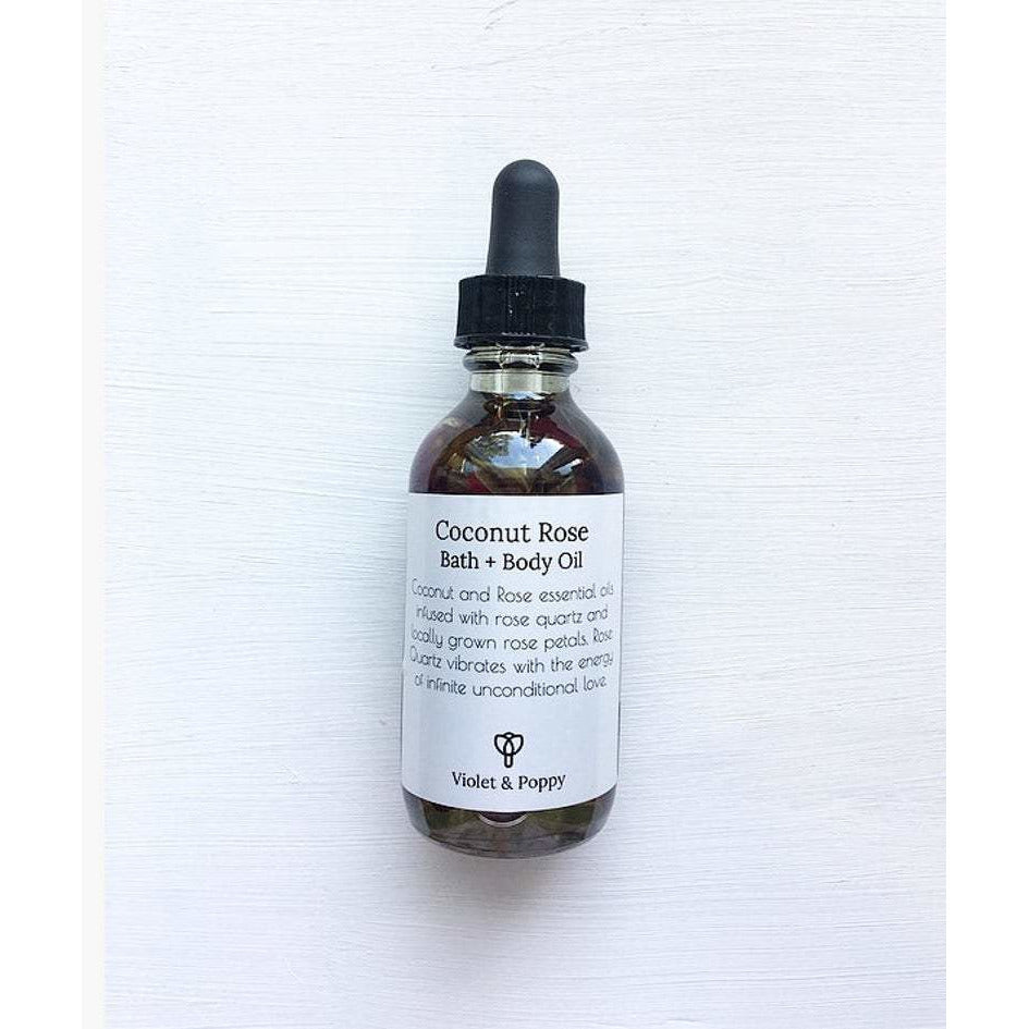 Coconut Rose Bath & Body Oil - Sage Moon