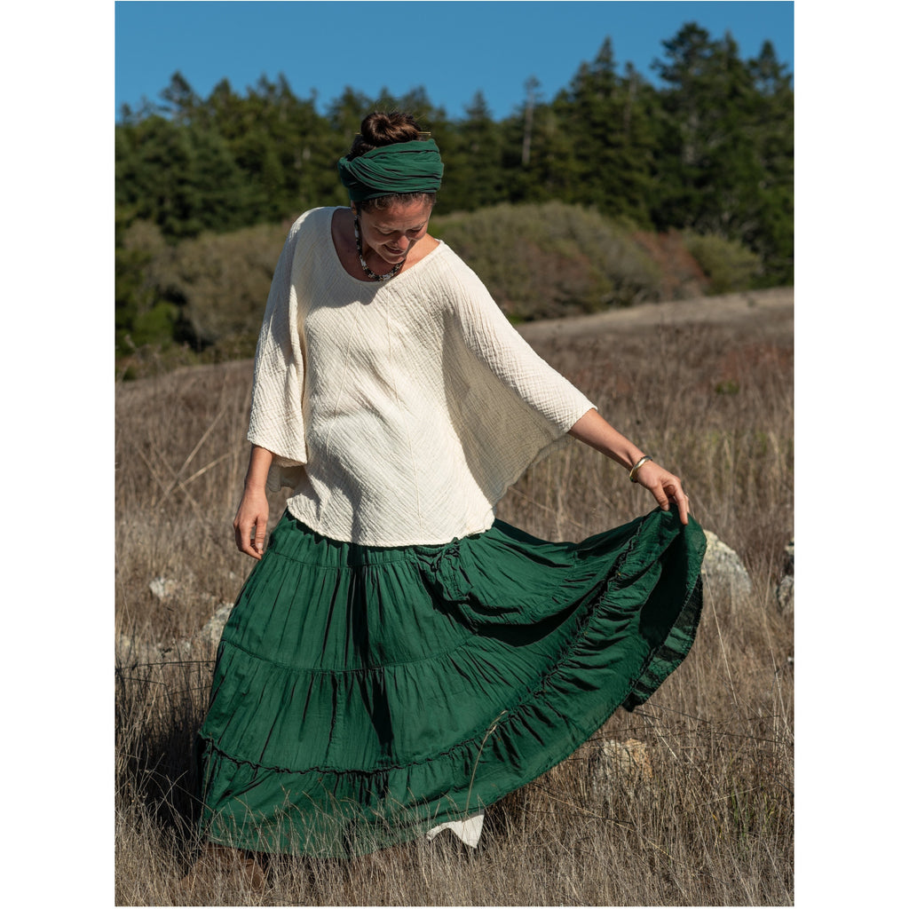 Tiered Maxi Skirt with pockets (available in 14 Colors!) - Sage Moon