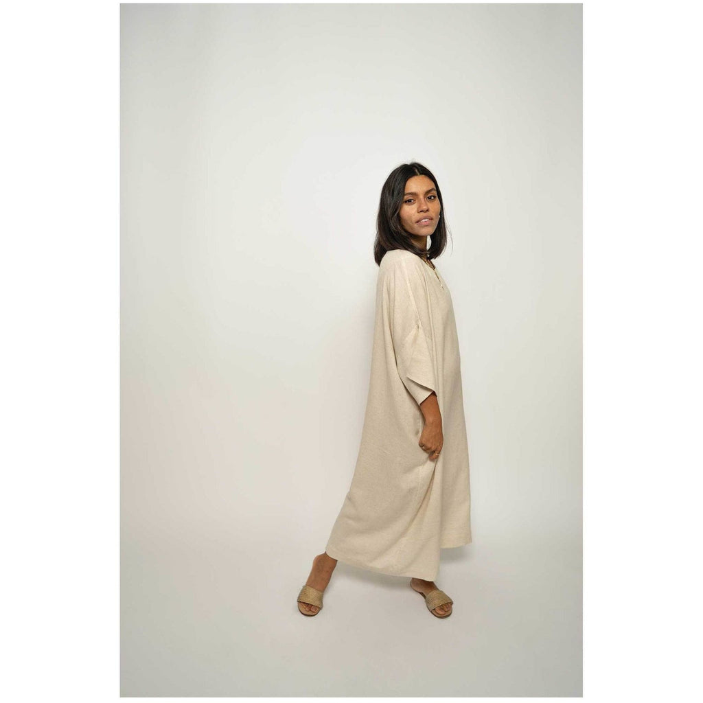 Classic Dress (linen and cotton blend) - Sage Moon