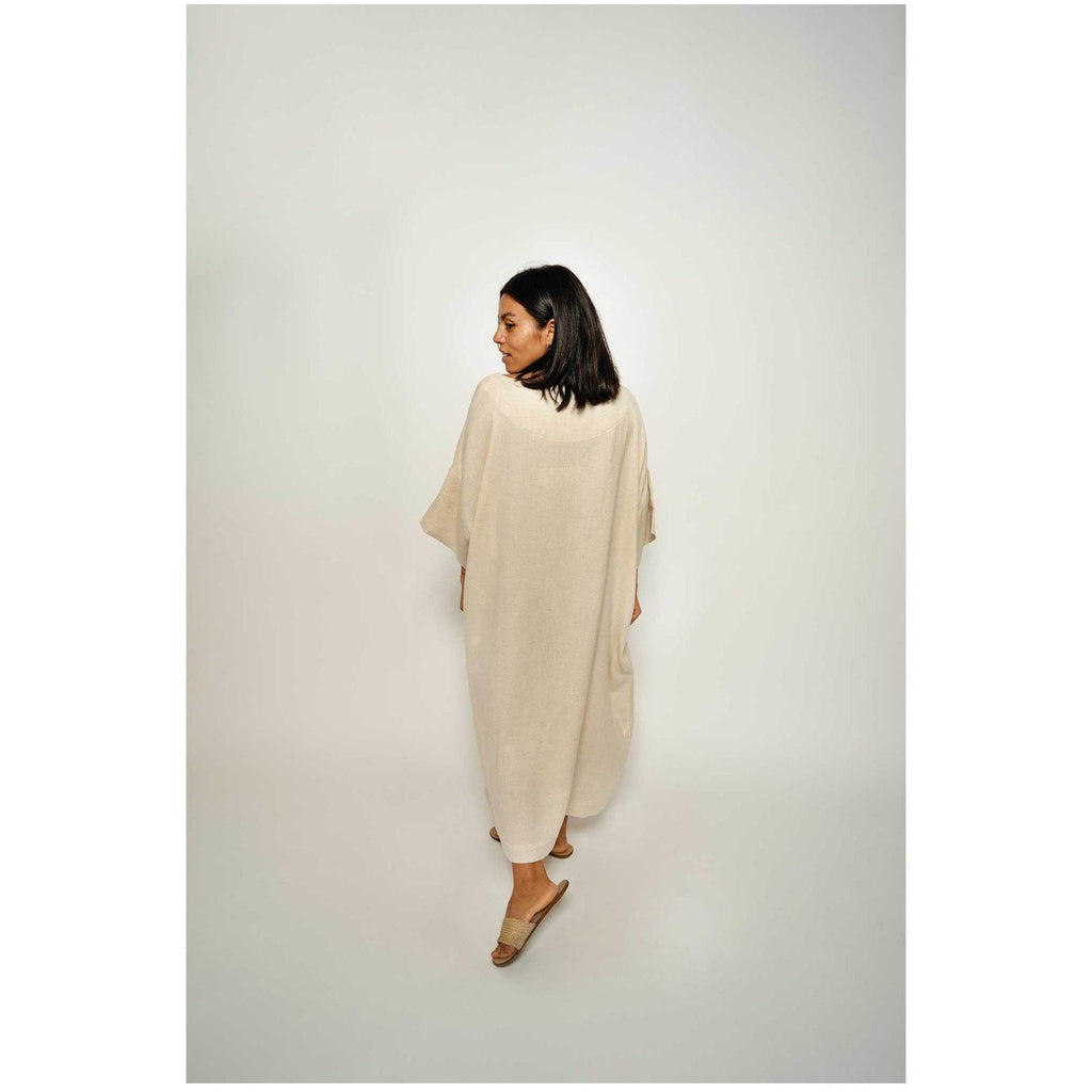 Classic Dress (linen and cotton blend) - Sage Moon