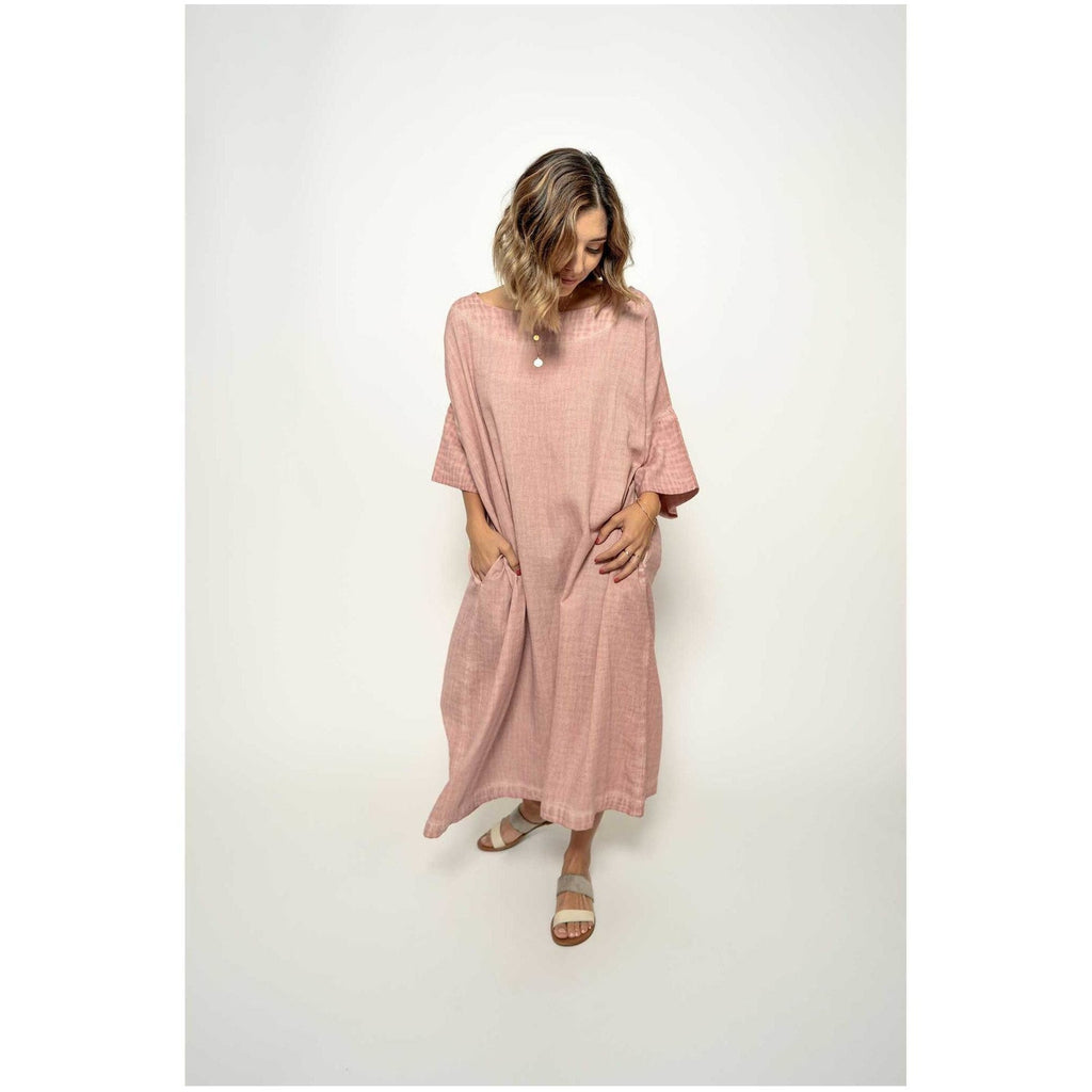 Classic Dress (linen and cotton blend) - Sage Moon