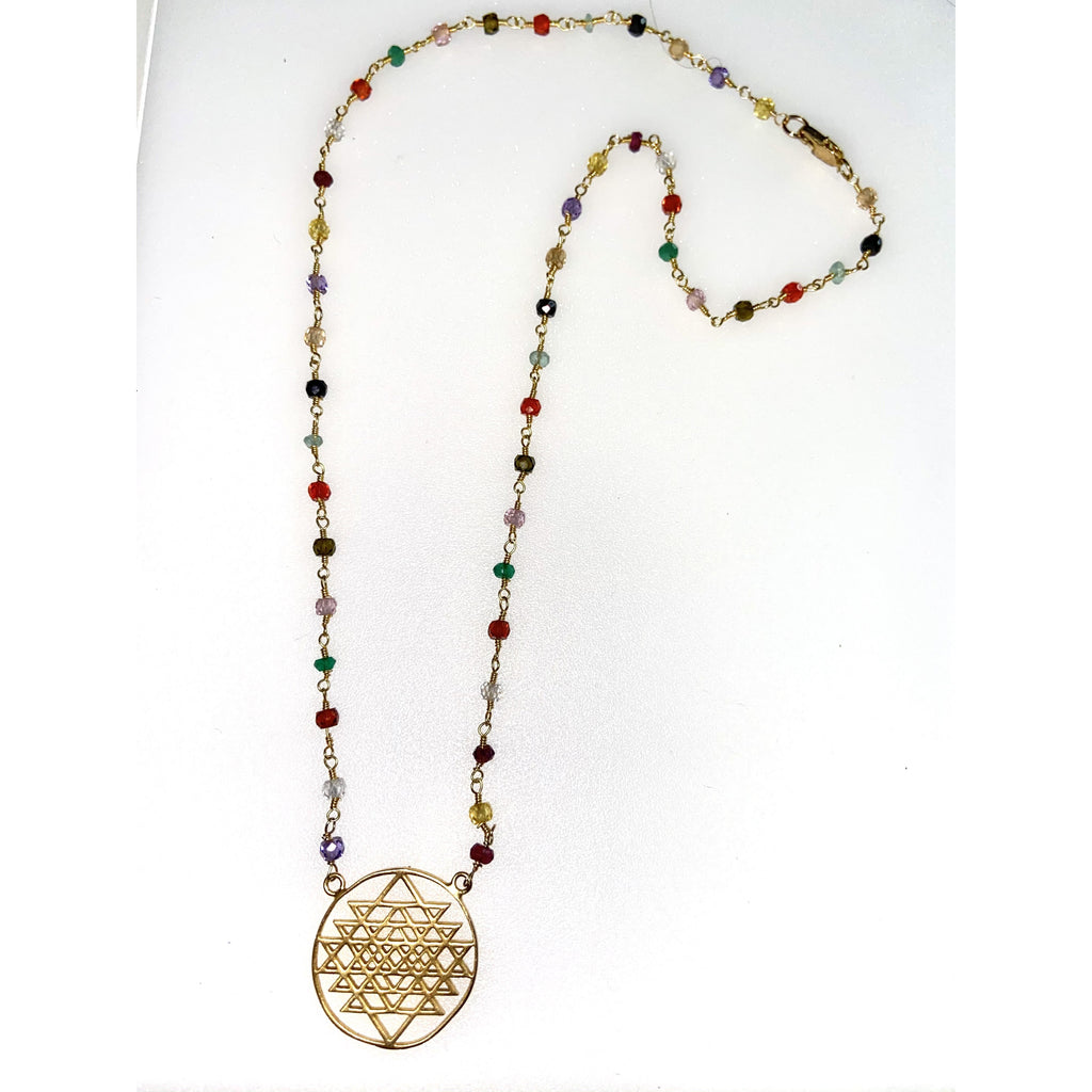 Sri Yantra Crystal Necklace - Sage Moon