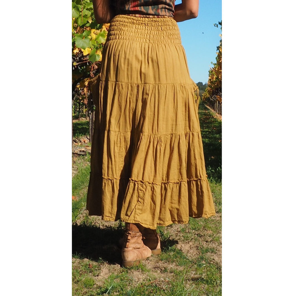 Tiered Maxi Skirt with pockets (available in 14 Colors!) - Sage Moon