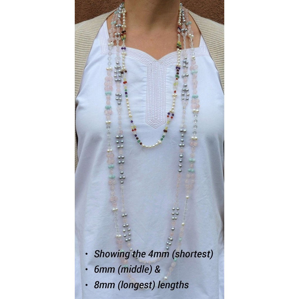 Intuitive Wisdom 6MM Tantric Necklace - Sage Moon