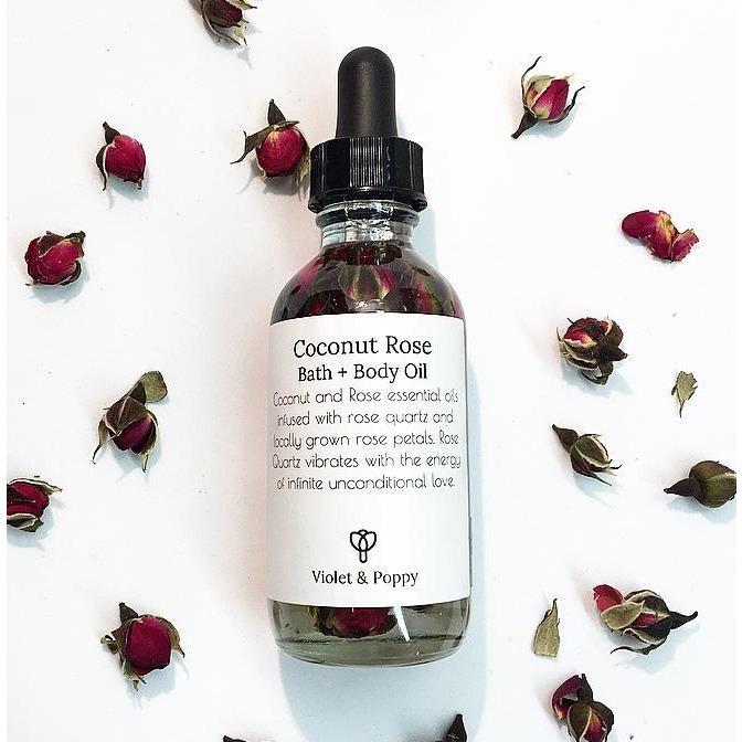 Coconut Rose Bath & Body Oil - Sage Moon