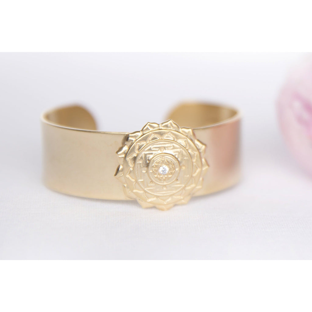 Sri Yantra Cuff Bracelet - Sage Moon