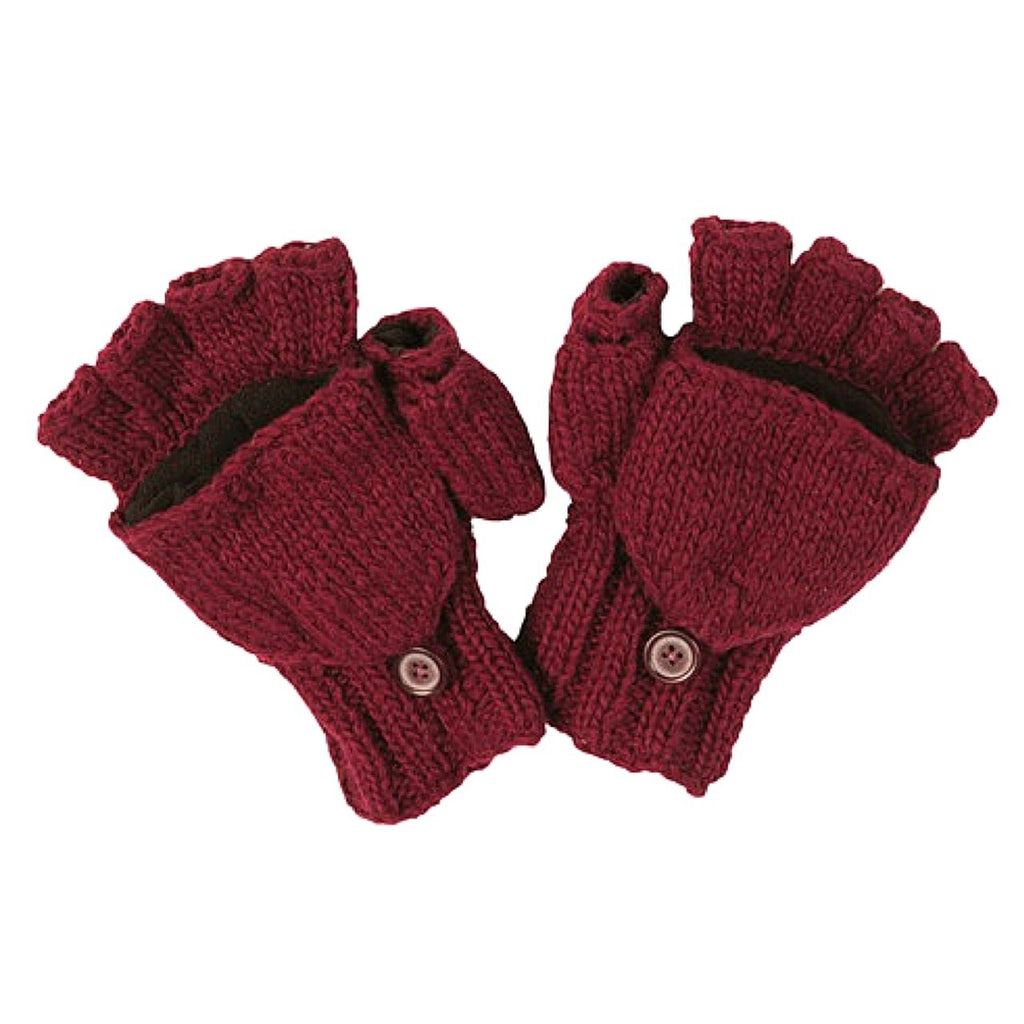Fold Over Fleece Lined Mittens - Sage Moon