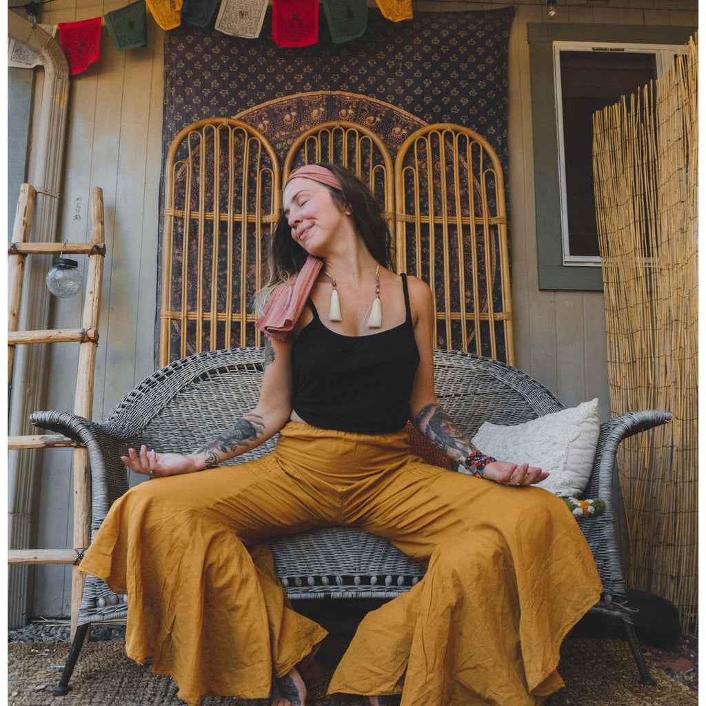 Gauze Bell Pants - Sage Moon