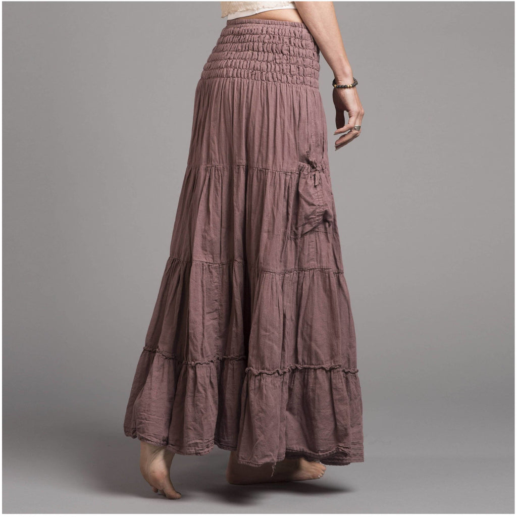 Tiered Maxi Skirt with pockets (available in 14 Colors!) - Sage Moon