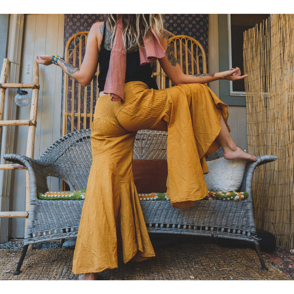 Gauze Bell Pants - Sage Moon