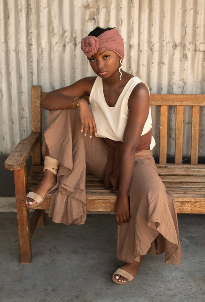 Gauze Bell Pants - Sage Moon