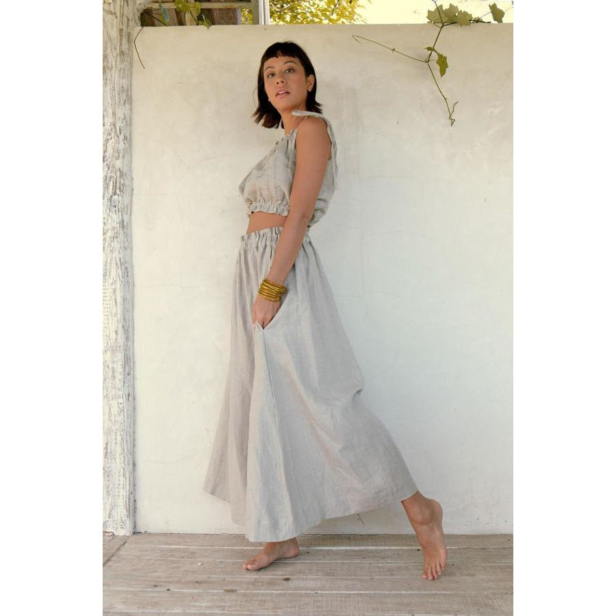 Mona Skirt/Dress (100% Linen) - Sage Moon
