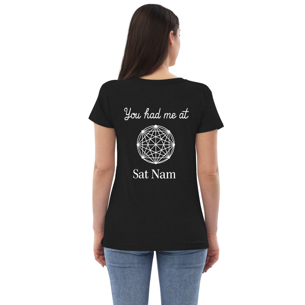 Women’s recycled v-neck You had me at sat nam t-shirt - Sage Moon