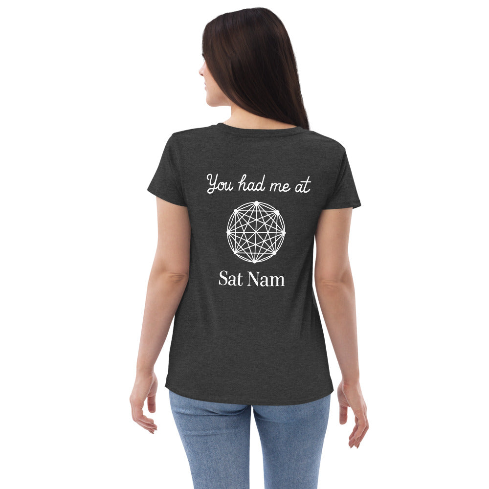 Women’s recycled v-neck You had me at sat nam t-shirt - Sage Moon